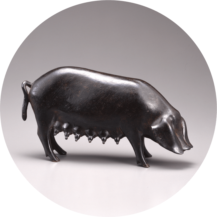 《牝豚》 1918年 / ブロンズ　群馬県立館林美術館